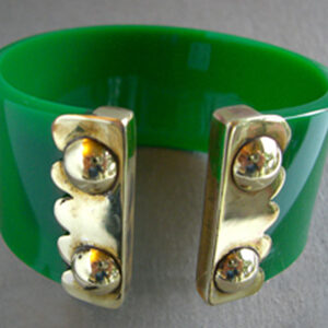 Green Plexiglas Cuff Bracelet
