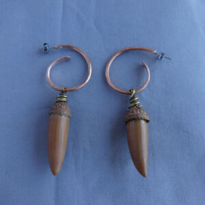 Copper forged hoops with acorn drop pods
