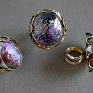 Glass Bead Mixed Metal Ring