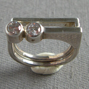 Silver Double Ledge Ring