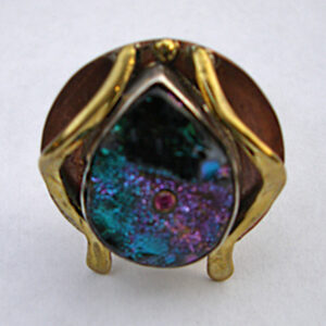 Mixed Metal Crystal Ring