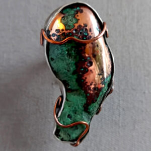 Silver Copper Turquoise Ring (Alt)