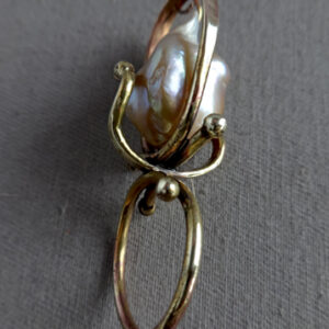 Brass Pearl Ring