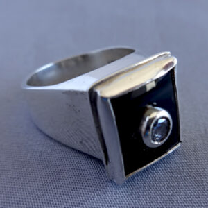 Silver Onyx Statement Ring
