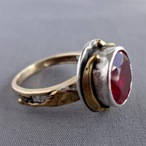 Mixed Metal Ruby Ring
