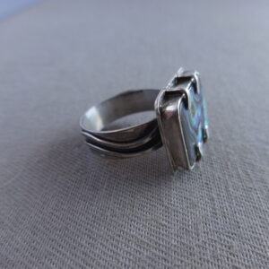 Brass Pyrite Crystal Ring