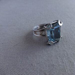 Gold Geode Mixed Metal Ring