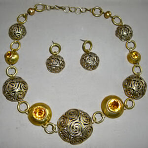 Brass 1/2 bead earrings